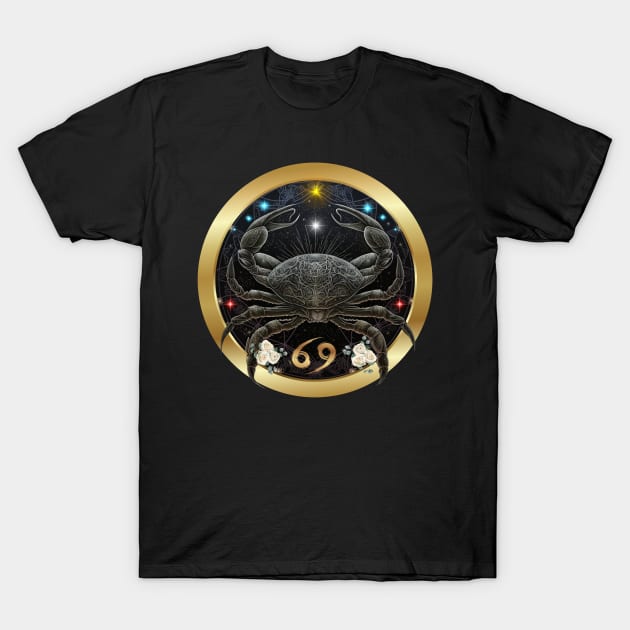 Classy Cancer Zodiac Symbol T-Shirt by Spacetrap